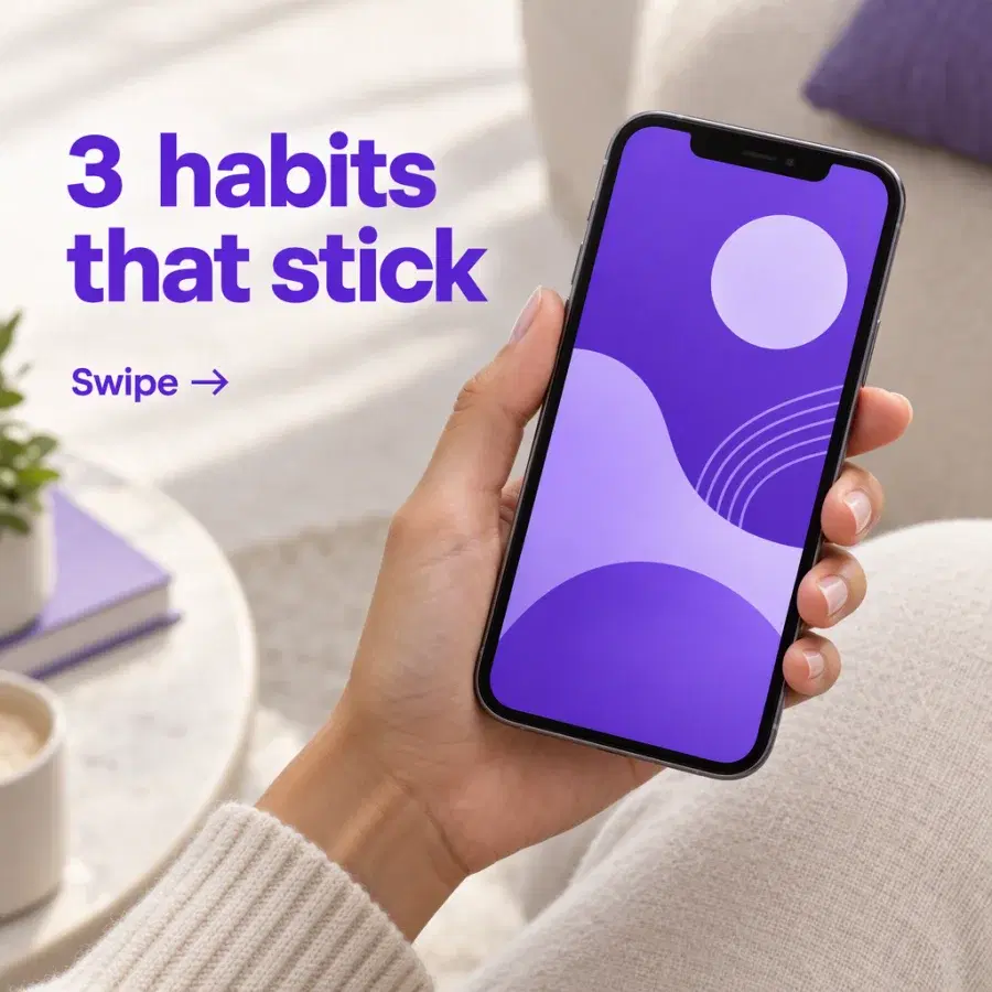 Organic Instagram carousel cover for a habit app