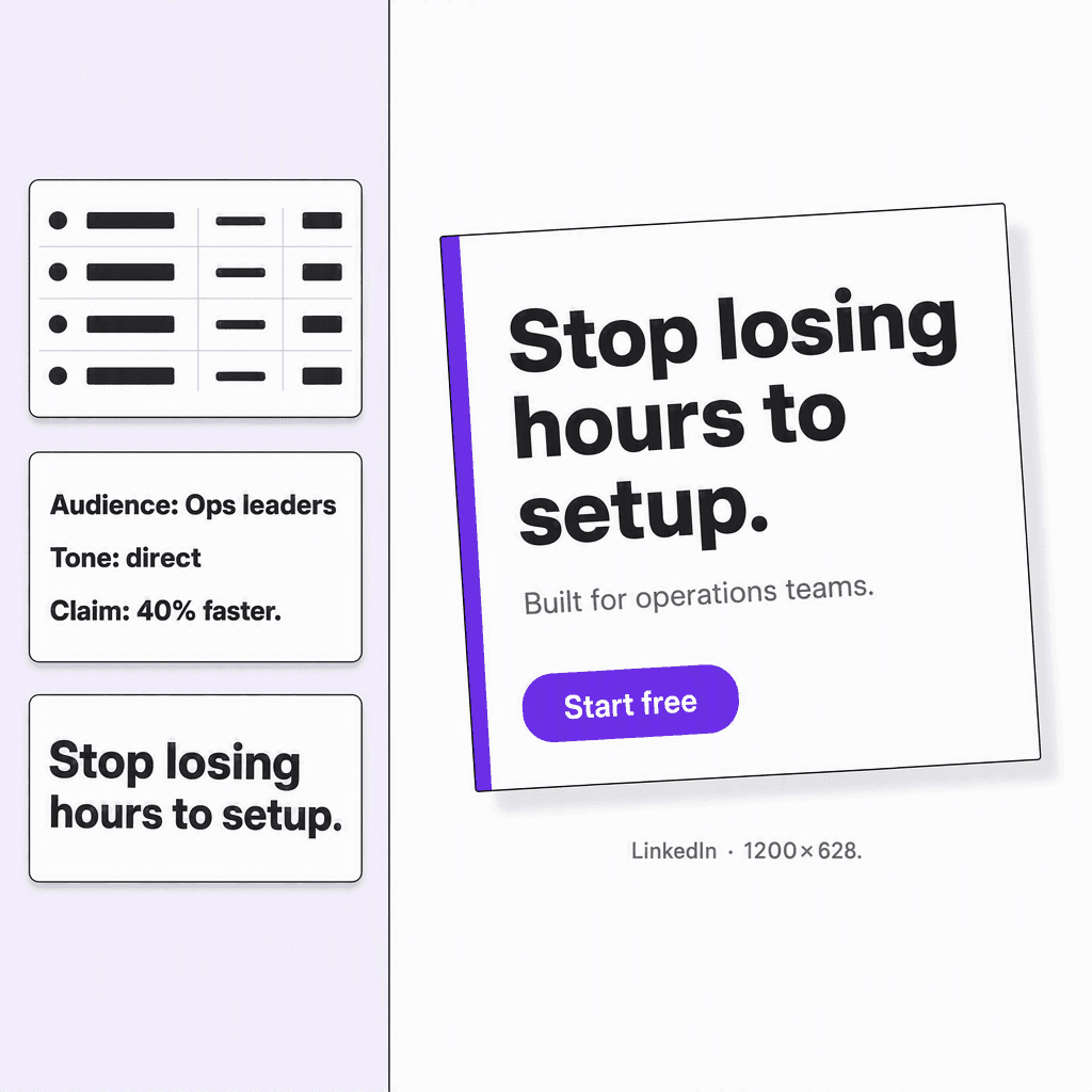 Create ads from real product context